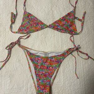 Bright swimwear Freya top and melody bottoms in colour flash dance - large